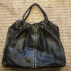 Michael Kors Studded Black Leather Tote